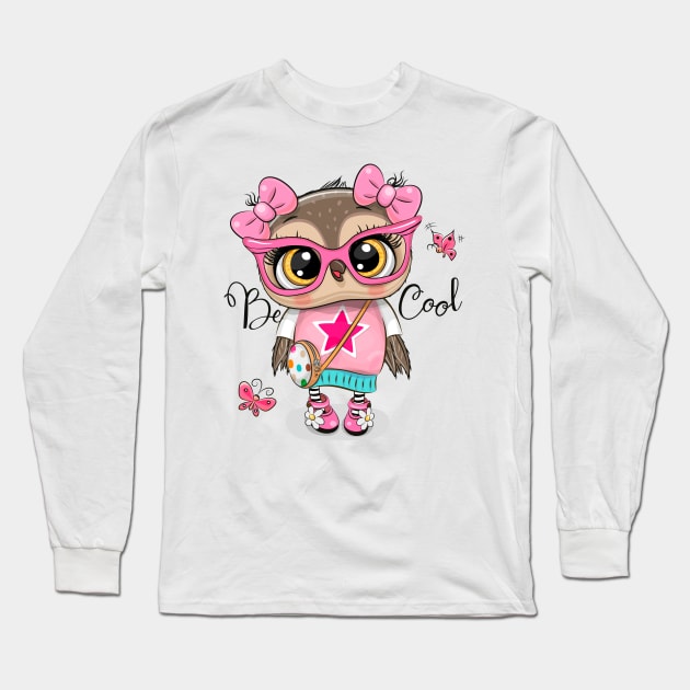 Cute Owl Long Sleeve T-Shirt by Reginast777